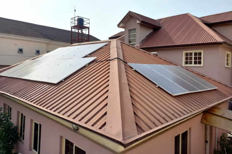 Solar Panels installed on a house by a solar energy company in nigeria
